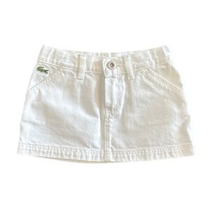Lacoste girls white denim skirt size 4